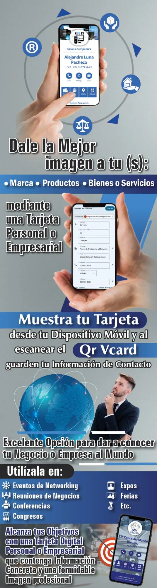 Diseño de Tarjetas Digitales Personales y Empresariales en Caquetá, Colombia